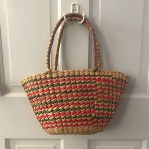 Straw multicolored bag